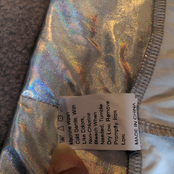 Rainbow Metallic Silver Shorts - Picture 8 of 8